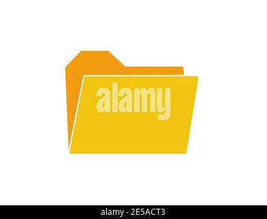 Icône de dossier dans la conception à plat. Dossier de couleur jaune. Icône de dossier pour les documents Illustration de Vecteur