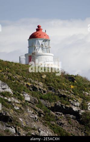 Phare de la réserve naturelle de Taiaroa Head. Péninsule d'Otago. Otago. Île du Sud. Nouvelle-Zélande. Banque D'Images