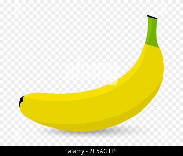 Icône vectorielle Banana jaune plate. Esp10 Illustration de Vecteur