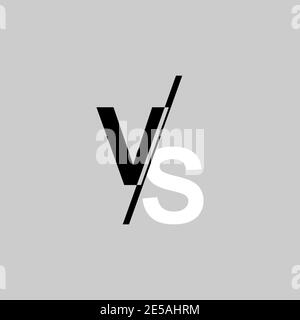Contre les lettres VS. ICÔNE DE vecteur VS. Icône versus sur fond gris. Eps10 Illustration de Vecteur
