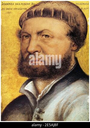 Hans Holbein le jeune (v.1497/98-1543), peintre allemand, autoportrait, 1542-1543 Banque D'Images