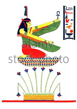 Égypte ancienne, Maat, illustration ancienne de 1823 Banque D'Images