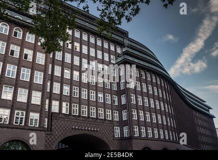 L'immeuble de bureaux Sprinkenhof a été construit entre 1927 et 1943 dans le quartier Kontorhaus de Hambourg, à Hambourg, en Allemagne Banque D'Images