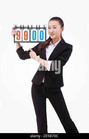 Femme d'affaires et tableau de bord photo de haute qualité Banque D'Images