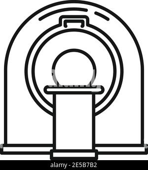 Icône d'imagerie par résonance magnétique circulaire, style de contour Illustration de Vecteur