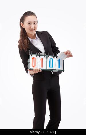 Femme d'affaires et tableau de bord photo de haute qualité Banque D'Images