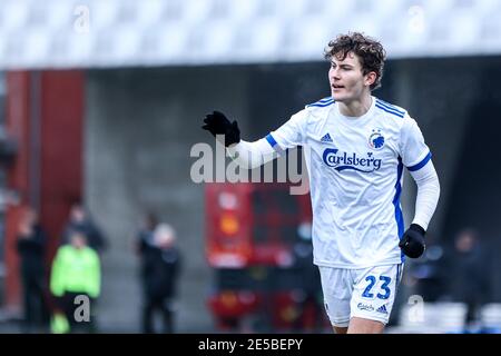 Frederiksberg, Danemark. 27 janvier 2021. Jonas Wind (23) du FC Copenhagen a obtenu des scores lors du match d'essai entre le FC Copenhagen et le GF d'Aarhus au centre de formation du FC Copenhagen à Frederiksberg. (Crédit photo : Gonzales photo/Alamy Live News Banque D'Images