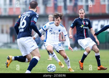 Frederiksberg, Danemark. 27 janvier 2021. William Boeving (42) du FC Copenhagen vu pendant le match d'essai entre le FC Copenhagen et le GF d'Aarhus au centre de formation du FC Copenhagen à Frederiksberg. (Crédit photo : Gonzales photo/Alamy Live News Banque D'Images