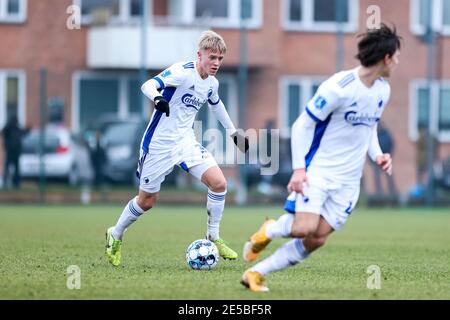 Frederiksberg, Danemark. 27 janvier 2021. Hakon Haraldsson (38) du FC Copenhague vu lors du match d'essai entre le FC Copenhague et le GF d'Aarhus au centre de formation du FC Copenhague à Frederiksberg. (Crédit photo : Gonzales photo/Alamy Live News Banque D'Images