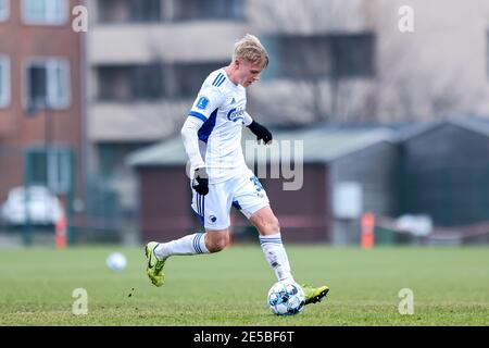 Frederiksberg, Danemark. 27 janvier 2021. Hakon Haraldsson (38) du FC Copenhague vu lors du match d'essai entre le FC Copenhague et le GF d'Aarhus au centre de formation du FC Copenhague à Frederiksberg. (Crédit photo : Gonzales photo/Alamy Live News Banque D'Images