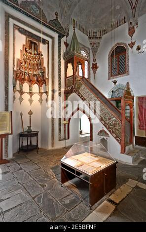 Intérieur de la mosquée Fethiye de la ville d'Ioannina, dans la région d'Epirus, Grèce, Europe. Banque D'Images