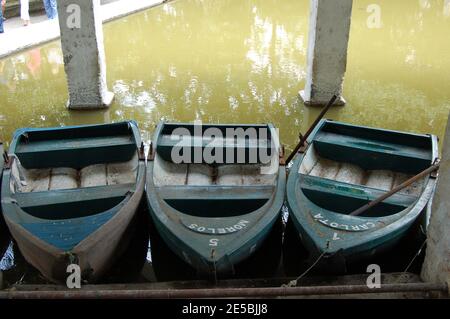 Bateaux à rames jardin Borda, Cuernavaca Mexique Banque D'Images