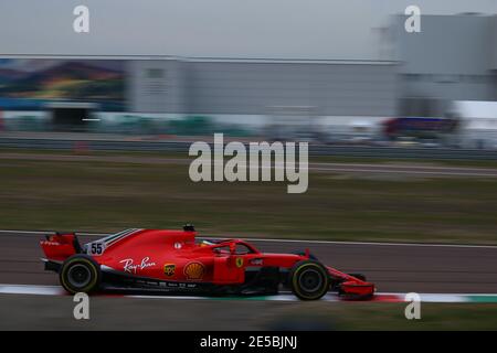 Maranello, Italie. 27 janvier 2021. #55 Carlos Sainz Jr Ferrari pendant Carlos Sainz Ferrari SF71H tests privés de Formule 1 2021, Championnat de Formule 1 à Maranello, Italie, janvier 27 2021 crédit: Independent photo Agency/Alamy Live News Banque D'Images