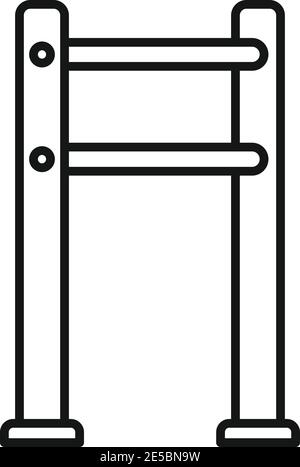 Icône de barrière de chien, style de contour Illustration de Vecteur