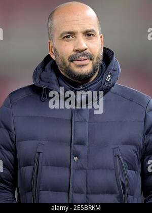 ALKMAAR, PAYS-BAS - JANVIER 27 : entraîneur Pascal Jansen d'AZ lors du match néerlandais Eredivisie entre AZ et le FC Utrecht à l'AFAs Stadion le 27 janvier Banque D'Images