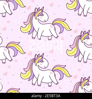 Motif transparent avec unicorn. Design pour enfants. Vecteur. Illustration de Vecteur