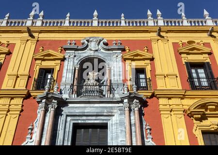 Palais épiscopal de l'évêque, la vieille ville de Malaga Espagne Banque D'Images