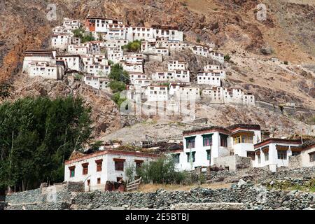 Karsha gompa - monastère bouddhiste dans la vallée du Zanskar - Ladakh - Jammu-et-Cachemire - Inde Banque D'Images