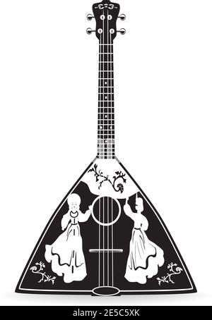 Illustration traditionnelle russe de vecteur de balalaika Illustration de Vecteur