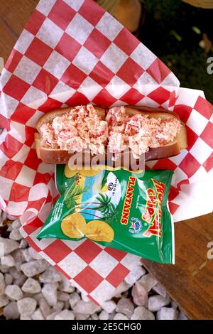 Homard au marché aux poissons Eaton Street à Key West, Floride, États-Unis. Le point le plus méridional dans la zone continentale des États-Unis. Destination de vacances sur l'île Banque D'Images