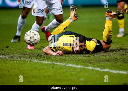 VENLO, PAYS-BAS - JANVIER 27: Georgios Giakoumakis de VVV Venlo pendant le match néerlandais Eredivisie entre VVV Venlo et Vitesse à de Koel sur Jalua Banque D'Images