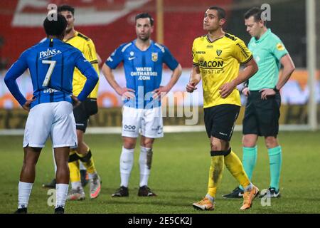 VENLO, PAYS-BAS - JANVIER 27: Georgios Giakoumakis de VVVV Venlo célébration du but (3:0) pendant le match néerlandais Eredivisie entre VVV Venlo et Vite Banque D'Images