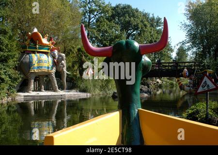 Lancement de la nouvelle attraction « les Vikings débarquent » à la station de divertissement du Parc Astérix dans la Marne-la-Vallée près de Paris, France, le 23 octobre 2008. Photo d'Alain Apaydin /ABACAPRESS.COM Banque D'Images