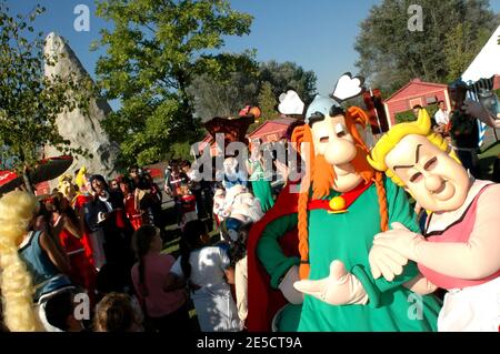 Lancement de la nouvelle attraction « les Vikings débarquent » à la station de divertissement du Parc Astérix dans la Marne-la-Vallée près de Paris, France, le 23 octobre 2008. Photo d'Alain Apaydin /ABACAPRESS.COM Banque D'Images