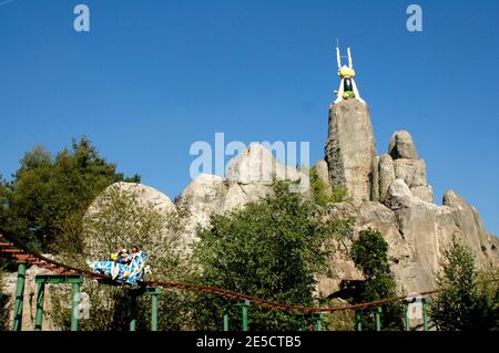 Lancement de la nouvelle attraction « les Vikings débarquent » à la station de divertissement du Parc Astérix dans la Marne-la-Vallée près de Paris, France, le 23 octobre 2008. Photo d'Alain Apaydin /ABACAPRESS.COM Banque D'Images