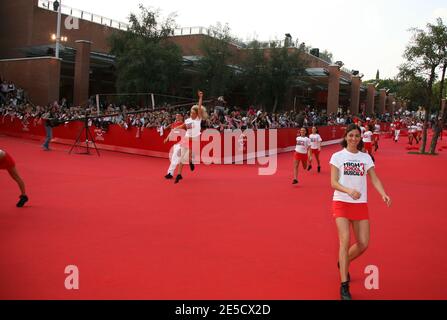 Illustration sur le tapis rouge pour la projection de 'High School musical 3' au 3e 'Festival du film de Rome' à Rome, Italie, le 26 octobre 2008. Photo de Denis Guignebourg/ABACAPRESS.COM Banque D'Images