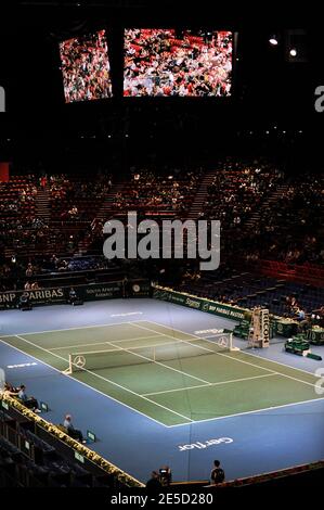 Vue du tournoi de tennis en salle BNP Paribas Masters au Palais Omnisports Paris-Bercy à Paris, France, le 1er novembre 2008. Photo de Stephane Reix/ABACAPRESS.COM Banque D'Images