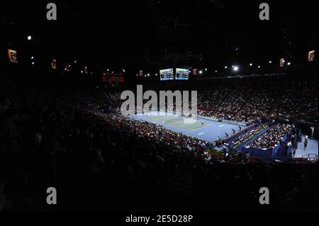 Vue du tournoi de tennis en salle BNP Paribas Masters au Palais Omnisports Paris-Bercy à Paris, France, le 1er novembre 2008. Photo de Henri Szwarc/Cameleon/ABACAPRESS.COM Banque D'Images