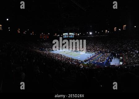 Vue du tournoi de tennis en salle BNP Paribas Masters au Palais Omnisports Paris-Bercy à Paris, France, le 1er novembre 2008. Photo de Henri Szwarc/Cameleon/ABACAPRESS.COM Banque D'Images