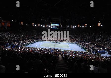 Vue du tournoi de tennis en salle BNP Paribas Masters au Palais Omnisports Paris-Bercy à Paris, France, le 1er novembre 2008. Photo de Henri Szwarc/Cameleon/ABACAPRESS.COM Banque D'Images