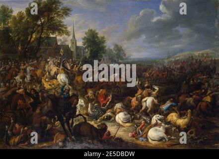 Adam Frans van der Meulen - engagement de Cavalry - Banque D'Images