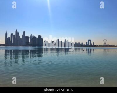 Horizon de la ville, Dubaï, Émirats Arabes Unis Banque D'Images