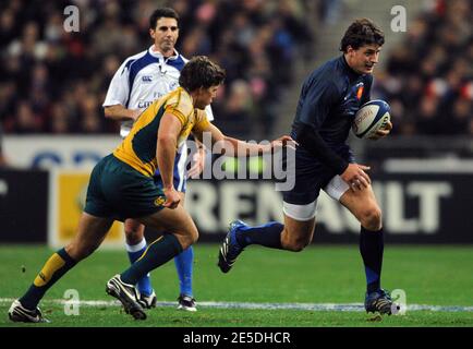 Yannick Jauzion en France lors du match de rugby international, France contre Australie au Stade de France à Saint-Denis près de Paris, France, le 22 novembre 2008. L'Australie a gagné 18-13. Photo de Steeve McMay/Cameleon/ABACAPRESS.COM Banque D'Images