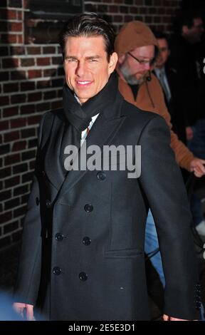 L'acteur Tom Cruise rend visite au spectacle The late Show with David Letterman, qui s'est tenu au Ed Sullivan Theatre de New York, NY, États-Unis, le 16 décembre 2008. Photo de Gregorio Binuya/ABACAPRESS.COM Banque D'Images