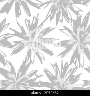 Fond de motif à motif floral blanc pour les tirages de mode, les graphiques, les arrière-plans et les objets artisanaux Banque D'Images