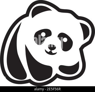 Modèle vectoriel de conception de logo animal Panda Illustration de Vecteur