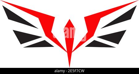 W modèle vectoriel de conception de logo initial de lettre Illustration de Vecteur