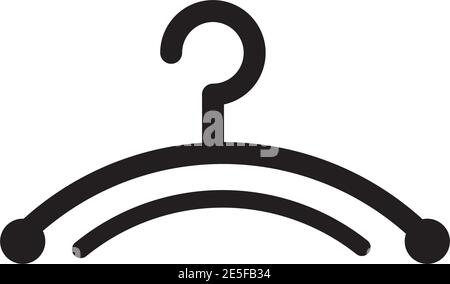 Motif représentant une garde-robe ou un logo tendance avec un motif icône représentant un crochet Illustration de Vecteur