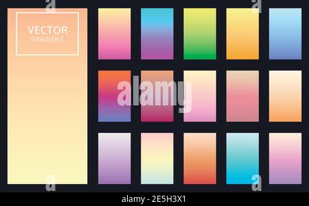 Collection d'arrière-plan dégradé coloré et lisse pour un motif graphique Illustration de Vecteur