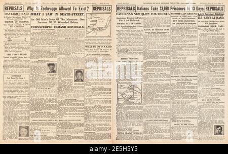 1917 Daily Sketch, victimes de Gotha Rides sur Folkestone Banque D'Images