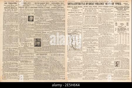 1917 Daily Sketch Funeral of Gotha RAID victimes Banque D'Images