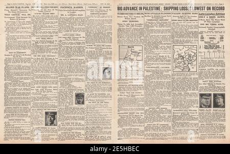 1917 Daily Sketch British Advance en Palestine, armée turque Banque D'Images