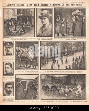 1917 Daily Sketch Funeral de Dr Elsie Inglis Banque D'Images