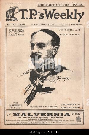 1915 T.P's Weekly General Sir Ian Hamilton Banque D'Images