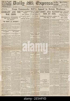 1918 adoption du projet de loi sur la main-d'oeuvre express quotidien Banque D'Images