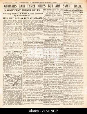 1918 Daily Sketch l'entraînement de l'armée allemande pour Paris Banque D'Images